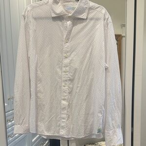 Seaplane Shirts Men's White Polka Dot Shirt